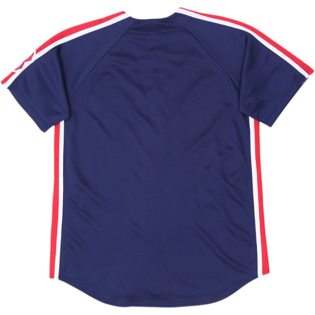 Vintage Mens Majestic Boston Red Sox Navy Baseball Jersey L | Migration_Jerseys - Side View | Fashion Rerun
