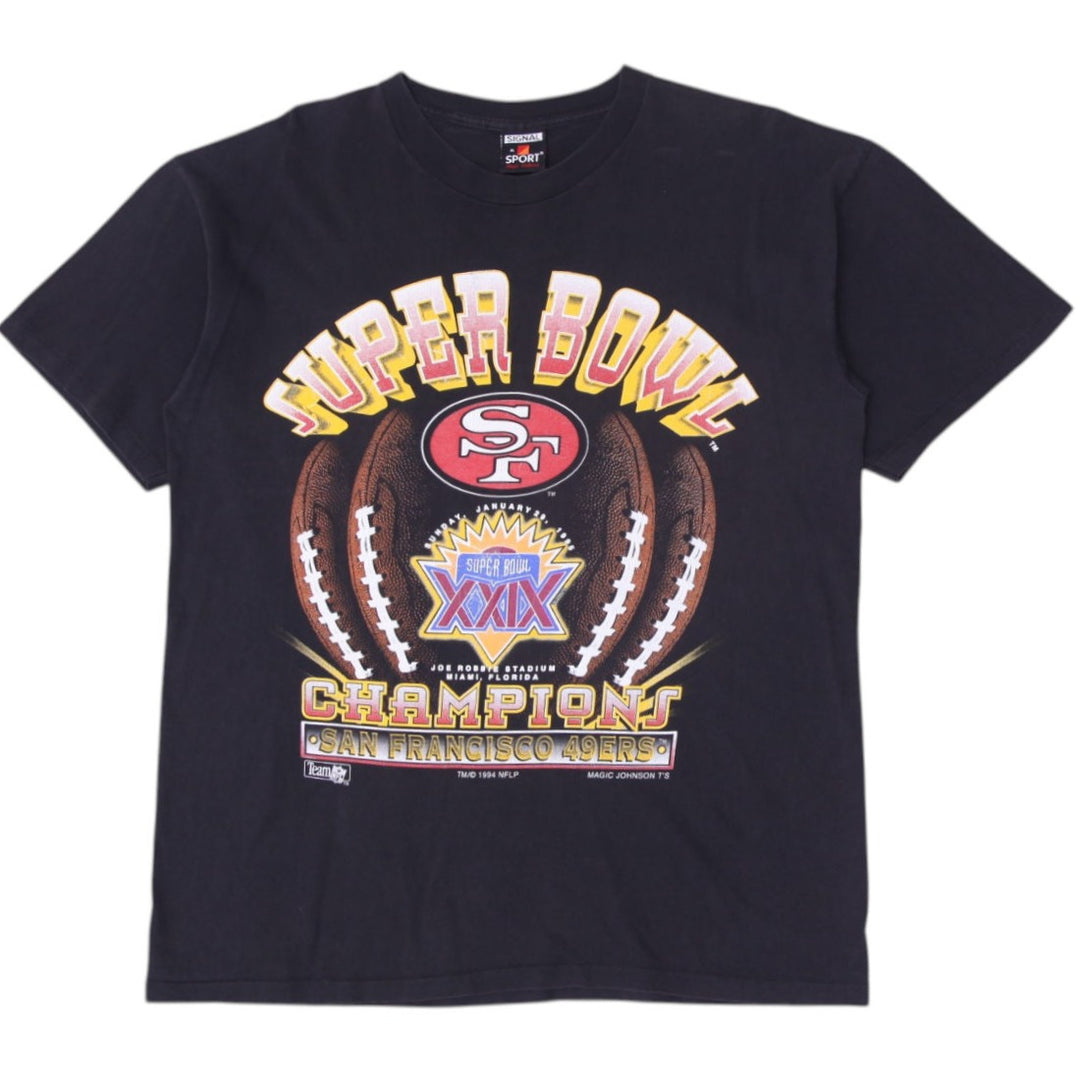 Vintage 1994 San Francisco 49ers NFL Super Bowl XXIX Champions T-Shirt Made In USA Size | Migration_T-Shirts | Fashion Rerun