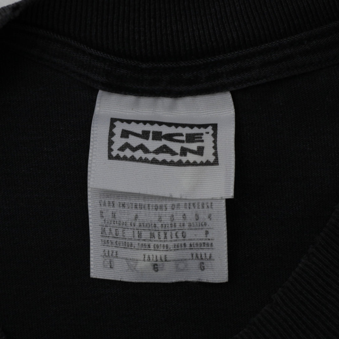 Vintage Mens Nice Man T-Shirt Black Magic Graphic 1996 | Migration_T-Shirts - Back View | Fashion Rerun