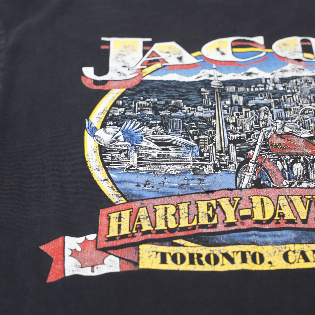 Vintage 90s Harley Davidson Large 2-sided Biker T-Shirt Made in USA Size L