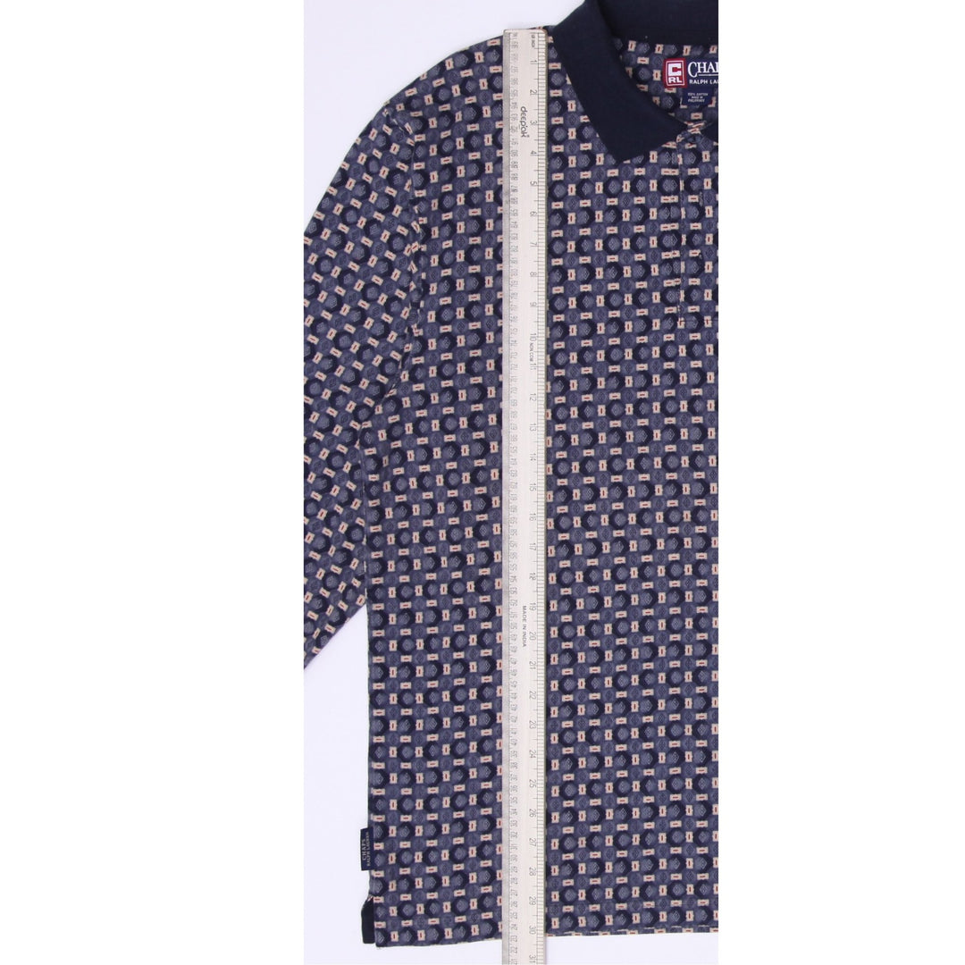 Mens Chaps Ralph Lauren 100% Long Sleeve Polo T-Shirt Size L