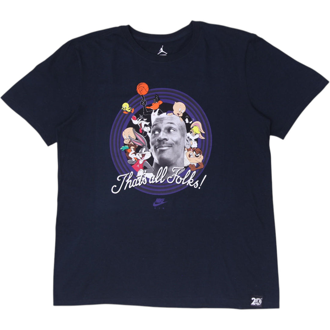 Mens Nike Jordan x Space Jam "That's All Folks!" 20th Anniversary T-Shirt