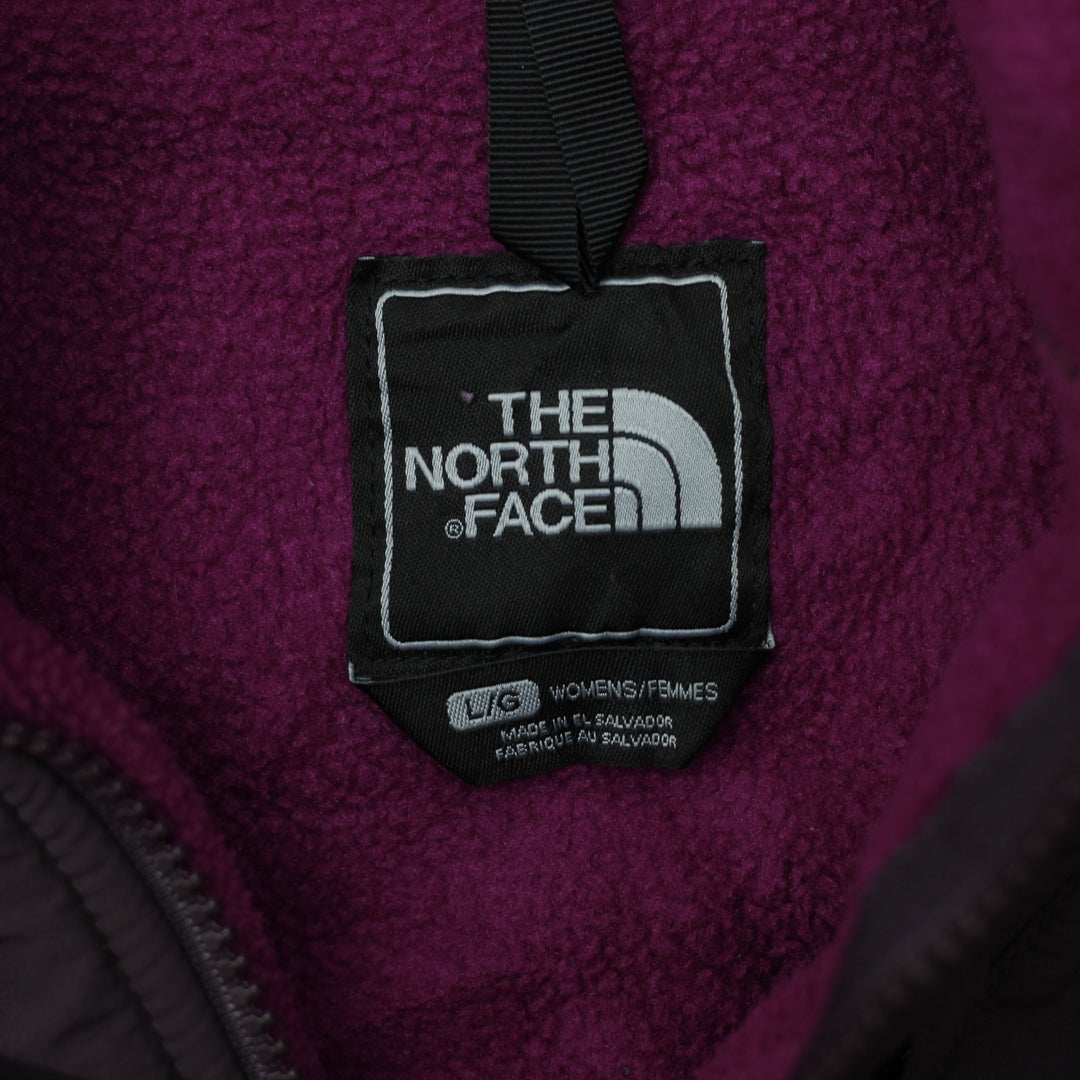 Ladies The North Face Polartec Fleece Jacket Hooded Purple Size L