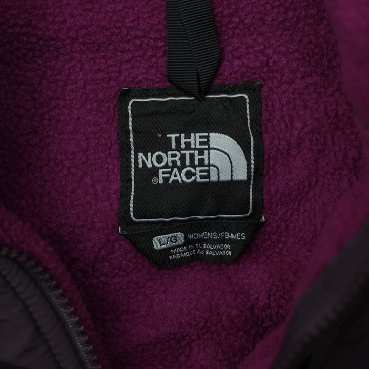 Ladies The North Face Polartec Fleece Jacket Hooded Purple Size L