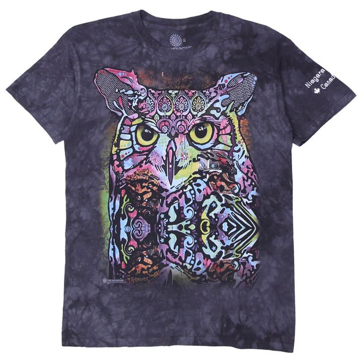 Mens The Mountain Russo Owl By Artist Dean Russo T-Shirt