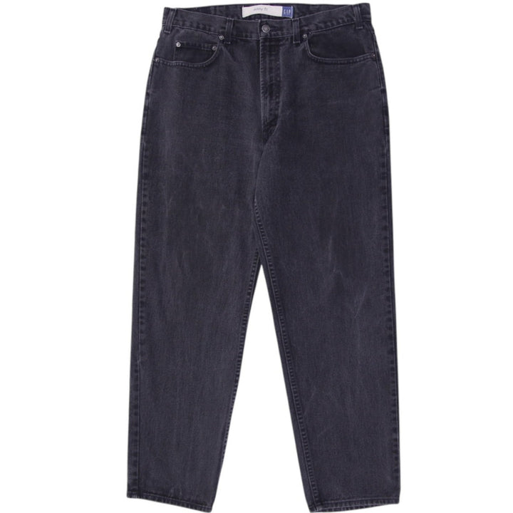 Vintage Mens GAP Easy Fit Black Jeans Denim Straight Leg