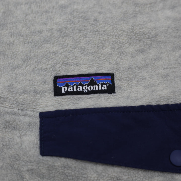 Vintage Mens Patagonia Synchilla Fleece Gray Snap-T Pullover Size M