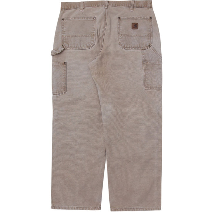 Mens Carhartt B136 BRN Dungaree Fit Double Knee Workwear Pants Size 36 X 30