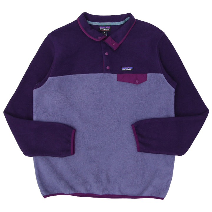 Mens Patagonia Synchilla Snap-T Fleece Pullover Purple - Fashion Rerun Vintage Migration_Sweaters