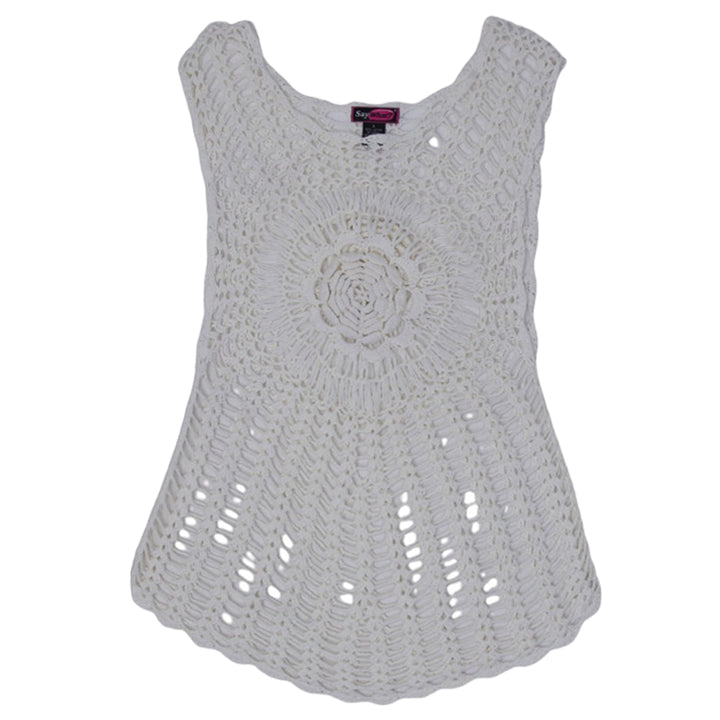 Ladies Say What? Crochet Sleeveless Top