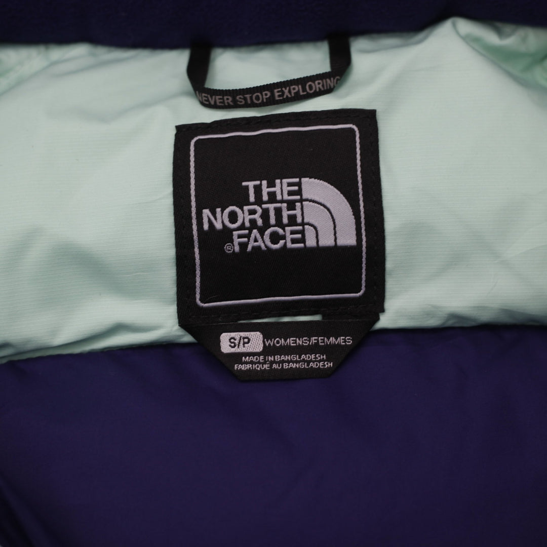 Ladies The North Face 700 Nuptse Quilted Down Puffer Mint Green Vest Size S