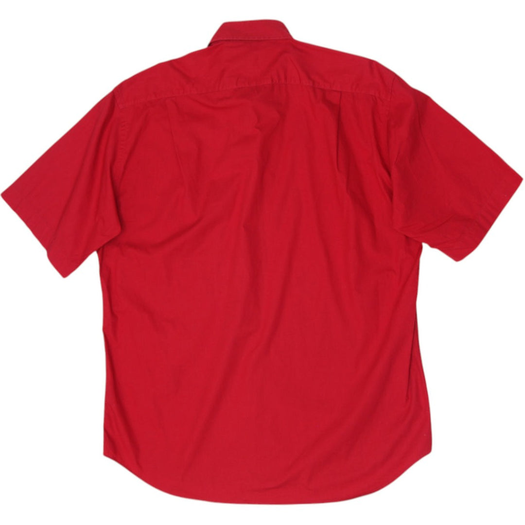 Mens Lacoste Red Short Sleeve Button Shirt Size 4