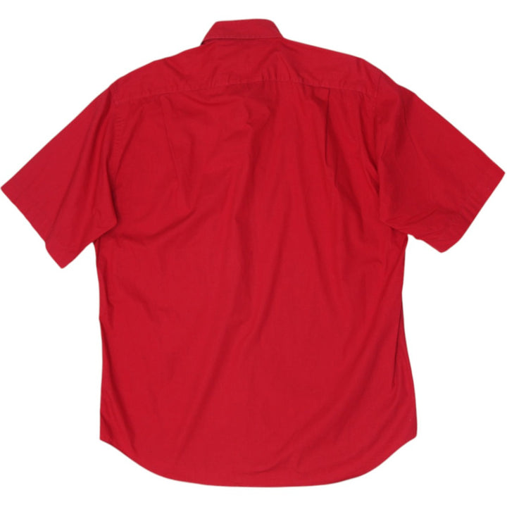 Mens Lacoste Red Short Sleeve Button Shirt Size 4
