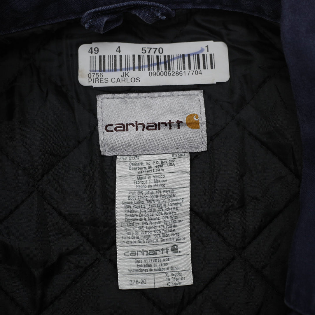 Vintage 90s Carhartt 378-20 Tradesman Quilted Jacket Size XL | Migration_Jackets - Back View | Fashion Rerun