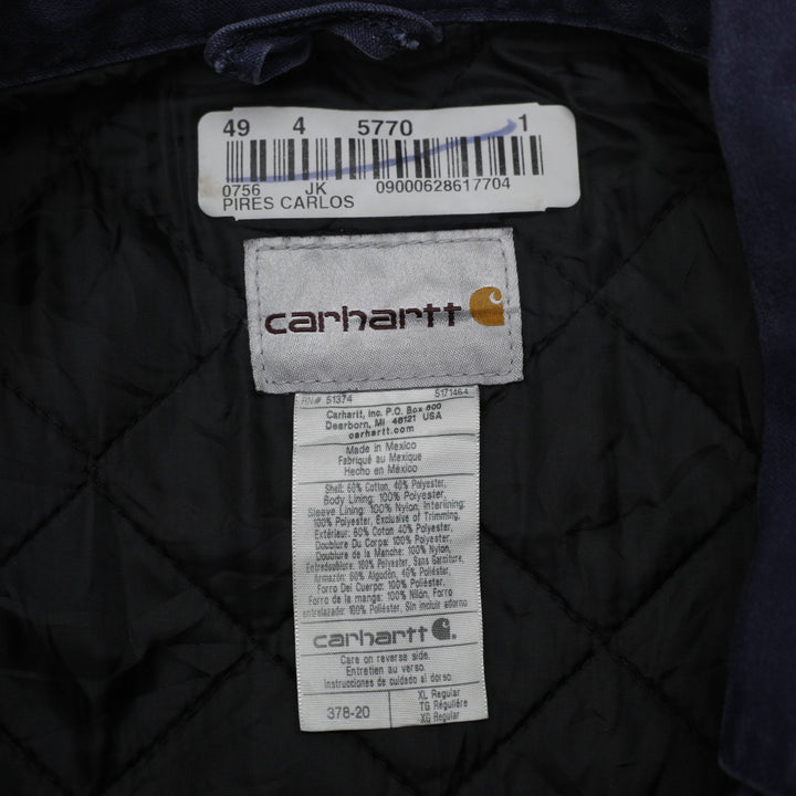 Vintage 90s Carhartt 378-20 Tradesman Quilted Jacket Size XL | Migration_Jackets - Back View | Fashion Rerun