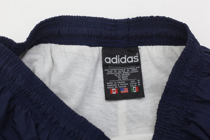 Vintage Embroidered Adidas Logo Navy Nylon Track Pants