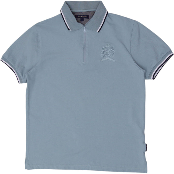 Mens Tommy Hilfiger Quarter-Zip Polo T-Shirt Size L