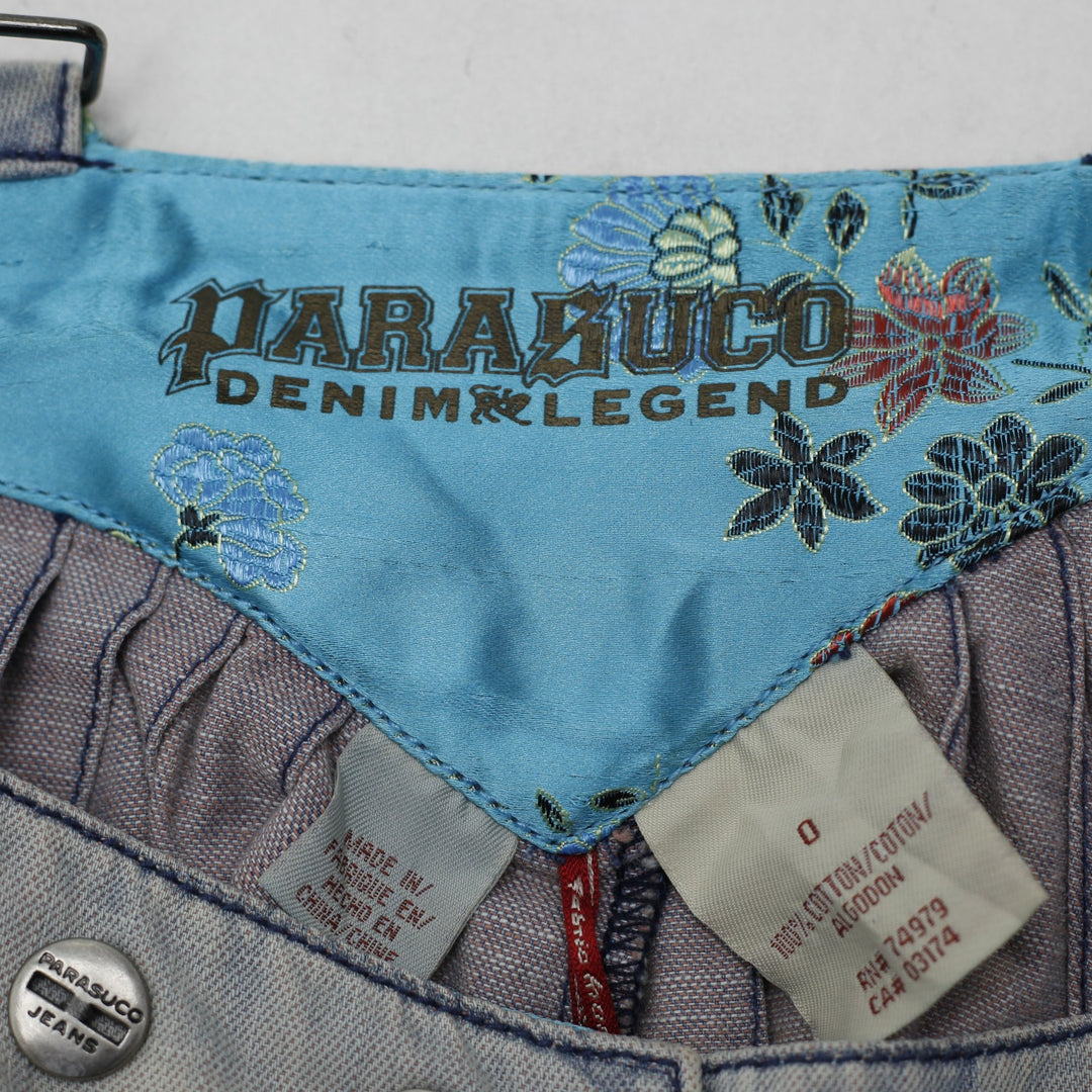 Y2K Ladies Parasuco Denim Mini Skirt | Migration_Skirts - Back View | Fashion Rerun