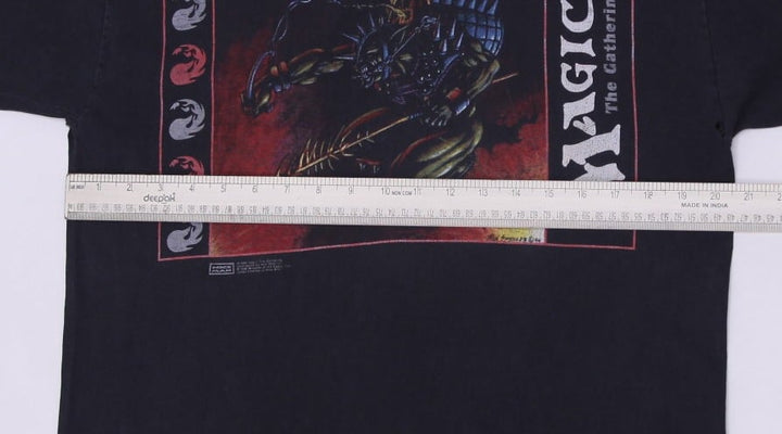Vintage Mens Nice Man T-Shirt Black Magic Graphic 1996 | Migration_T-Shirts - View 12 | Fashion Rerun