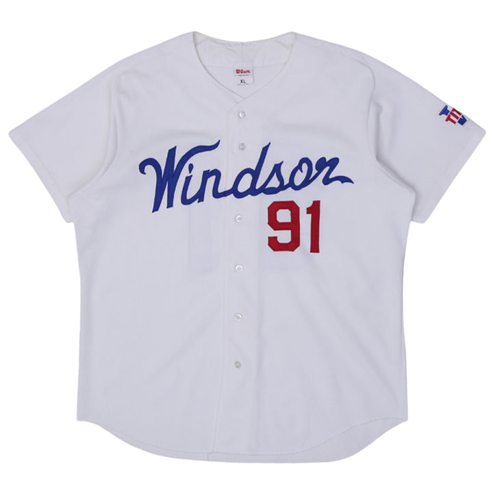 Vintage Wilson Made In USA Windson #91 Button Jersey