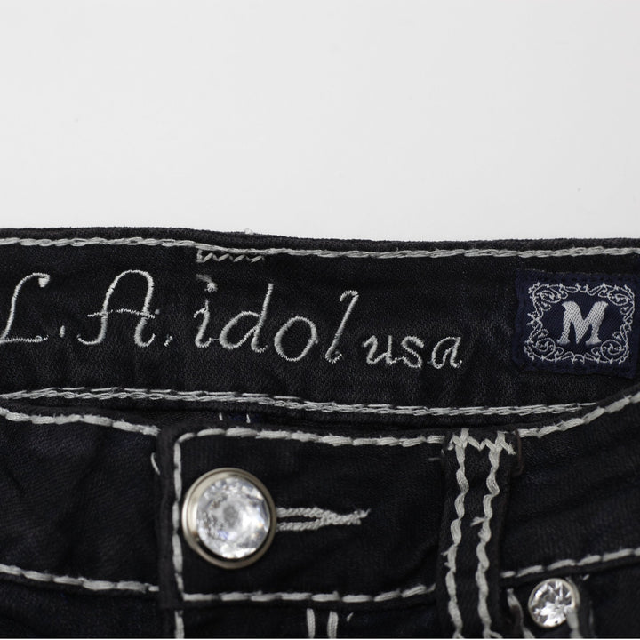 Y2K Ladies LA Idol Rhinestone Mini Skirt Size M | Migration_Skirts - Back View | Fashion Rerun