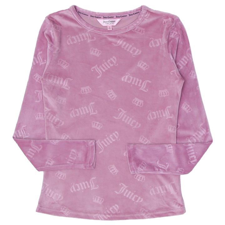 Y2K Ladies Juicy Couture Velvet Long Sleeve Top