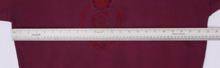 Vintage Mens Ralph Lauren Chaps Sweatshirt Maroon Embroidered Crest