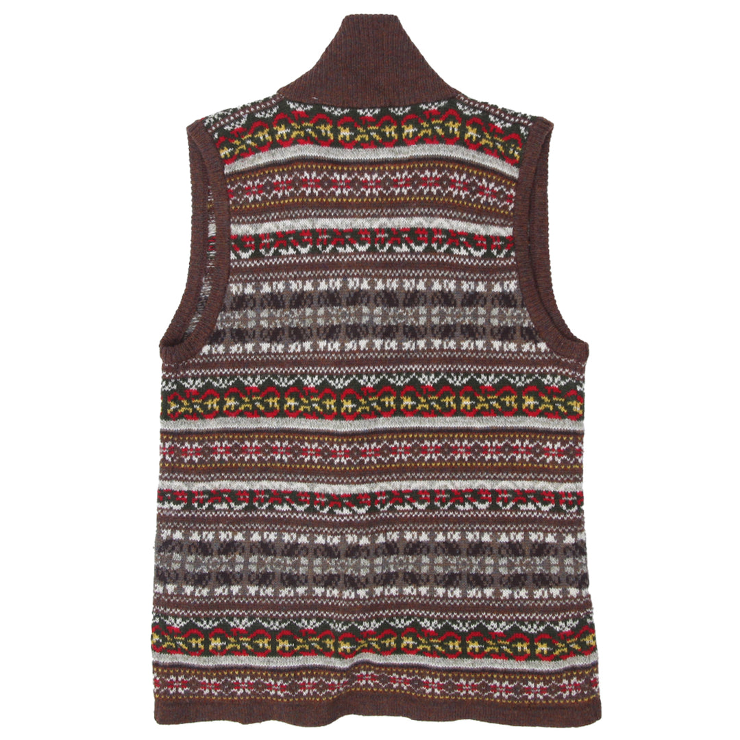 Vintage Karuba Street Knit Sleeveless Shetland Wool Cardigan Sweater Ladies - Fashion Rerun Vintage Migration_Sweaters