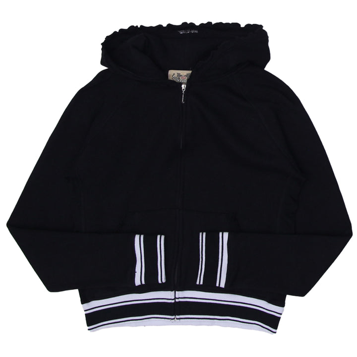 Y2K Ladies Juicy Couture Zip Up Cropped Pullover Hoodie