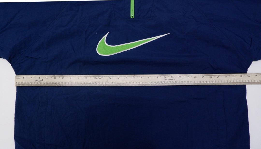 Vintage Mens Nike Windbreaker Navy Blue Swoosh Pullover