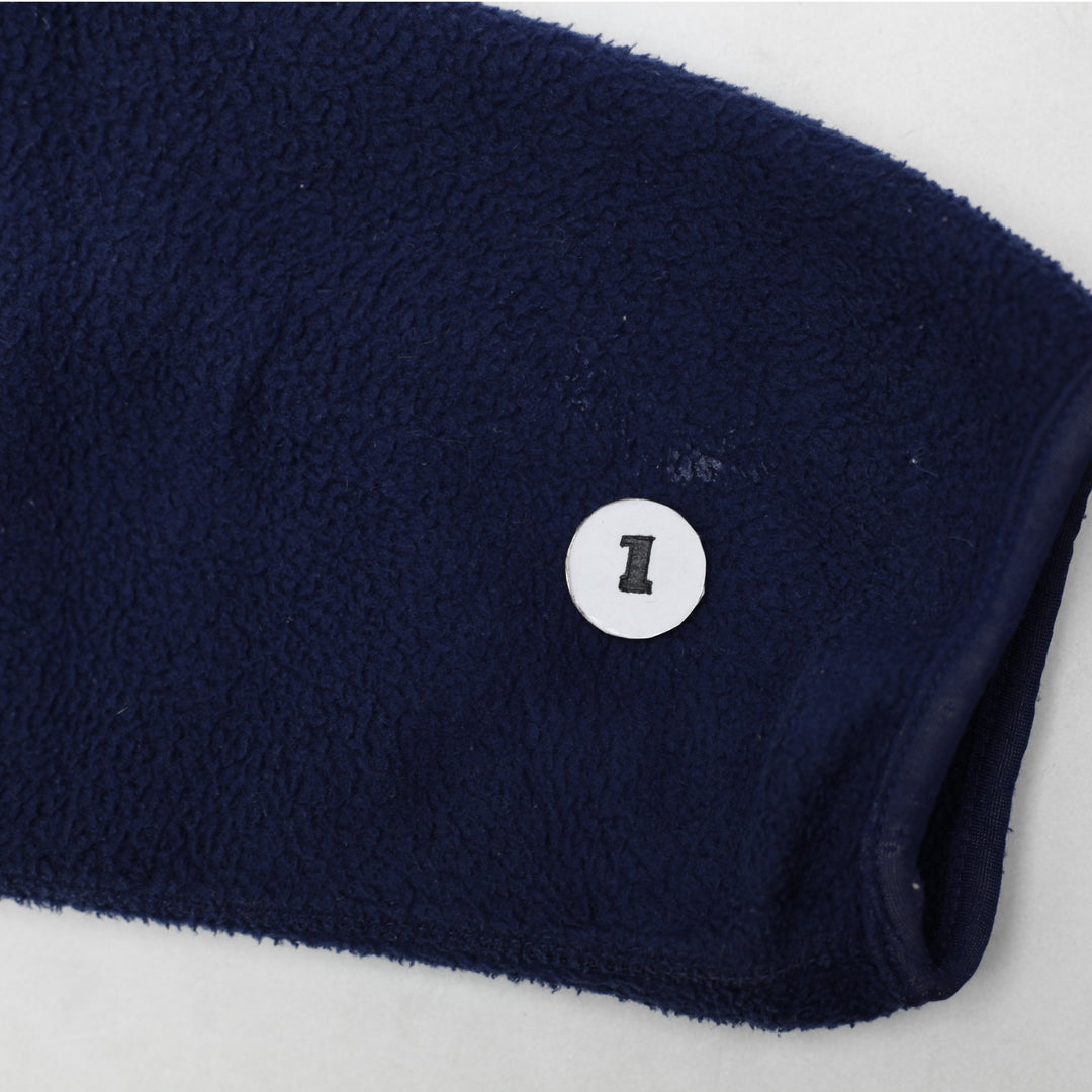 Vintage Patagonia Mens L Navy Full Zip Synchilla Fleece Jacket Made in USA | Migration_Fleece - Detail View | Fashion Rerun