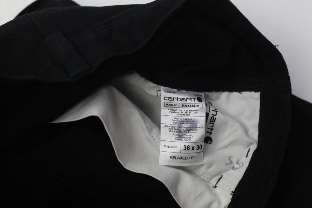 Mens Relaxed Fit 103334 BLK Utility Double Knee Carhartt Pants