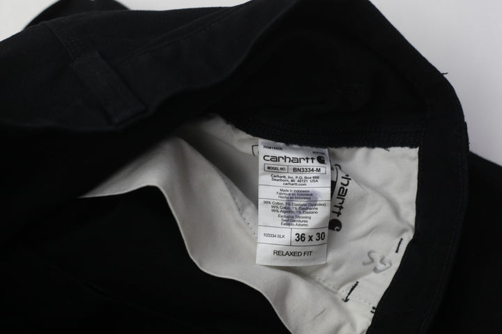 Mens Relaxed Fit 103334 BLK Utility Double Knee Carhartt Pants