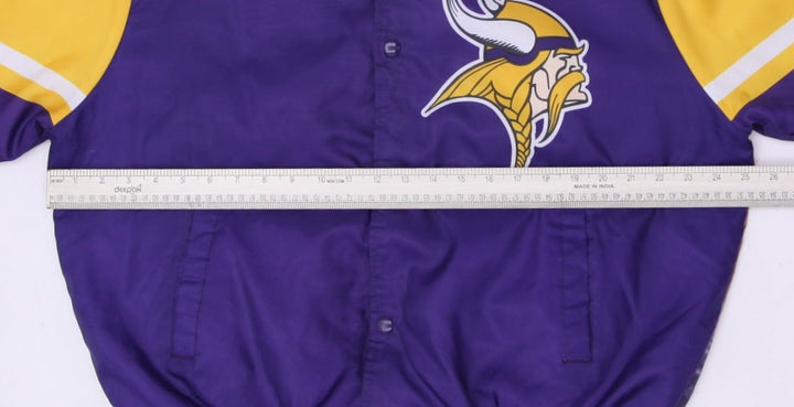 Vintage 90s Minnesota Vikings Chalk Line Fanimation NFL Football Satin Jacket L | Migration_Jackets - View 7 | Fashion Rerun