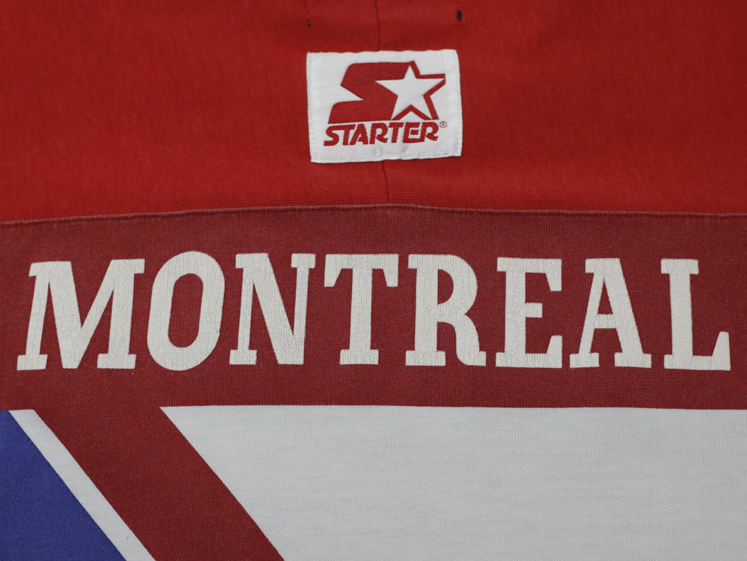 Vintage Starter Canadiens Montreal Hockey Jersey T-Shirt Red White Large