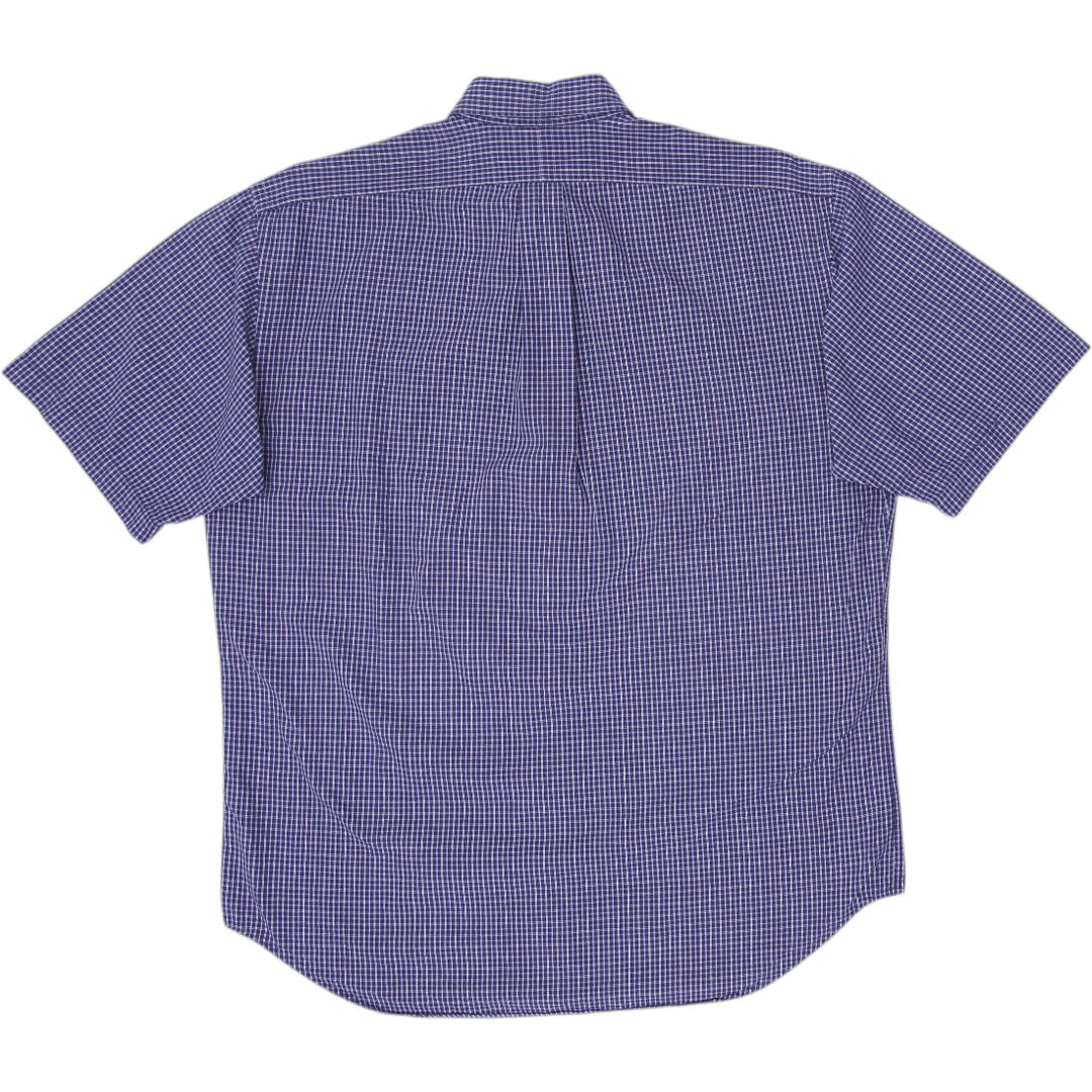 Mens Ralph Lauren Blake Shirt Navy Checkered Cotton Casual