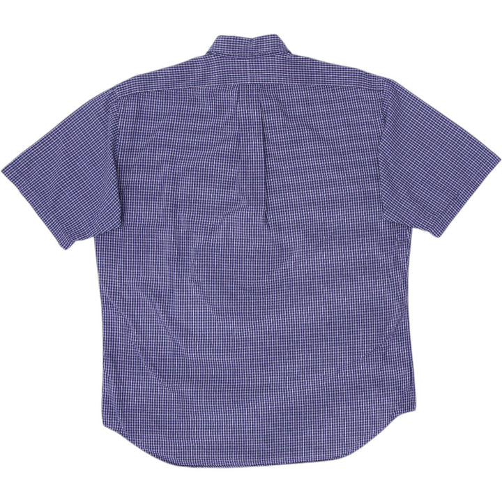Mens Ralph Lauren Blake Shirt Navy Checkered Cotton Casual