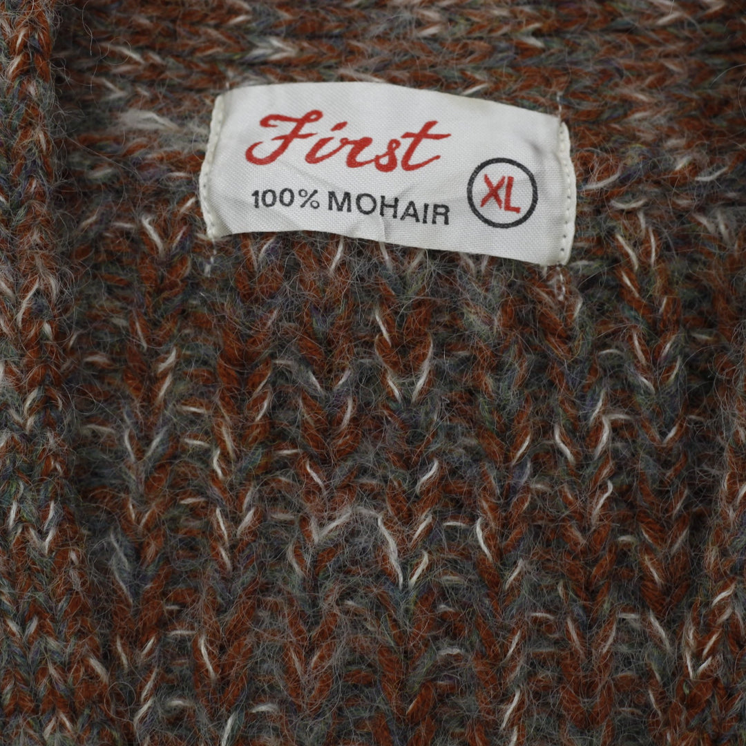 Vintage Ladies First Cardigan 100% Mohair Buttoned Knitwear