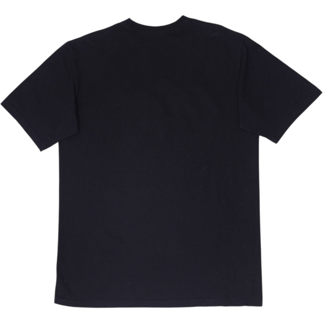 Y2K Mens Southpole Black Graphic T-Shirt Size Large Cyber Grunge