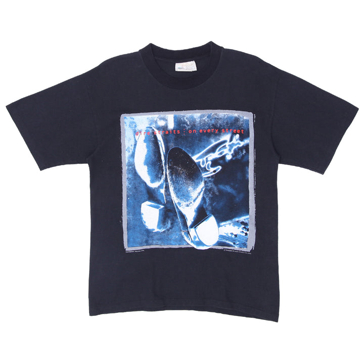 Vintage Dire Straits On Every Street Tour T-Shirt Single Stitch M - Fashion Rerun Vintage Migration_T-Shirt