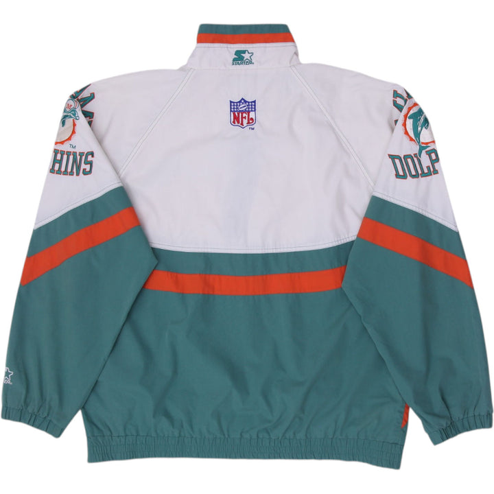 Vintage 1990s Starter NFL Miami Dolphins Quarter Zip Jacket Size XL | Migration_Jackets - Side View | Fashion Rerun