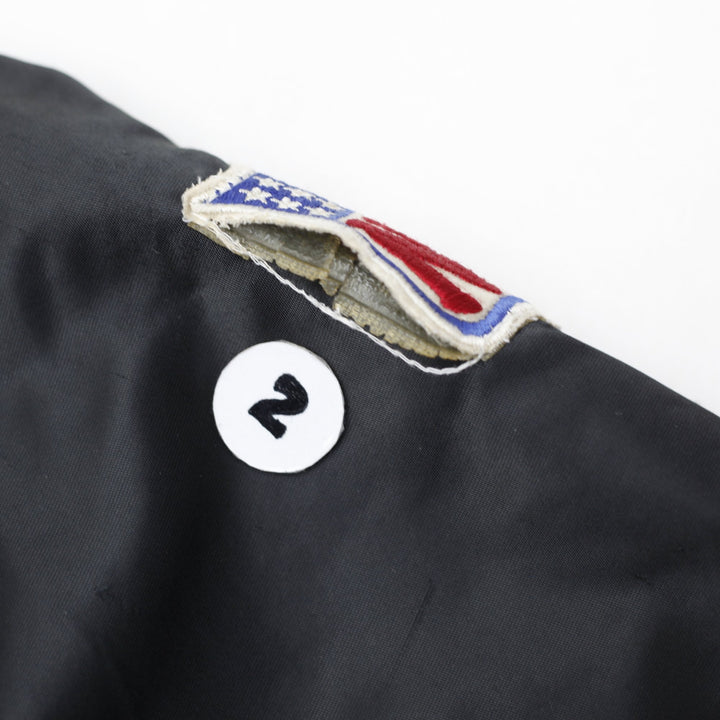 Vintage 90s Oakland Raiders Satin Bomber Jacket Made in USA Size M | Migration_Jackets - View 7 | Fashion Rerun