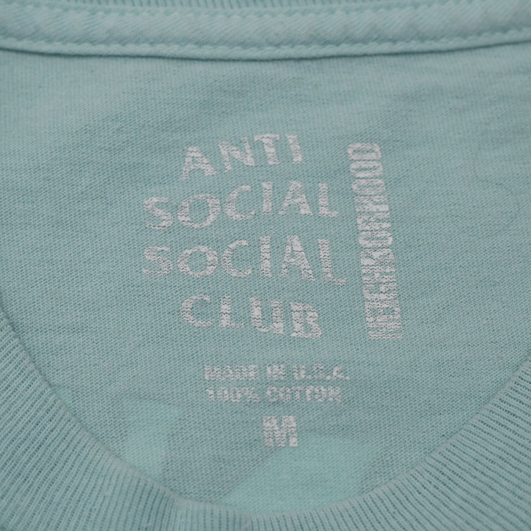 Mens ASSC x Neighborhood Turbo Made In USA Mint Green T-Shirt Size M