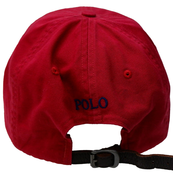 Vintage Polo By Ralph Lauren Red Navy Pony Adjustable Cap