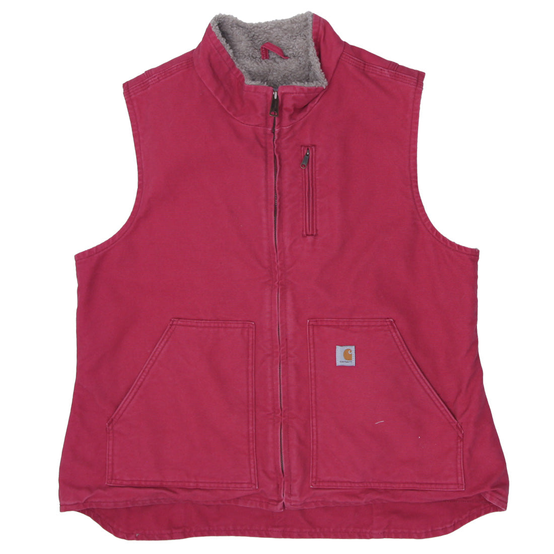 Shop Ladies Carhartt WV001 VRS Faded Pink Fleece Lined Duck Vest