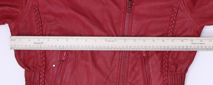 Vintage UNIK Red Leather Biker Jacket Size L | Migration_Jackets MJ DROP - View 12 | Fashion Rerun