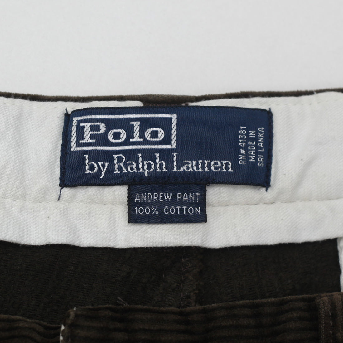 Shop Vintage Polo by Ralph Lauren Corduroy Andrew Pants Brown