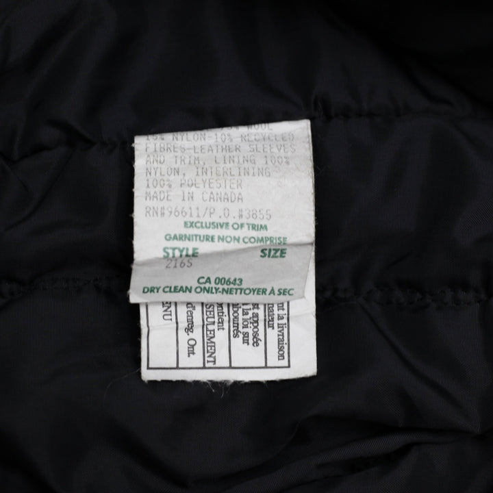 Vintage 00s Ajax Knights Minor Hockey Leather Wool Varsity Jacket Size L | Migration_Jackets - Detail View | Fashion Rerun