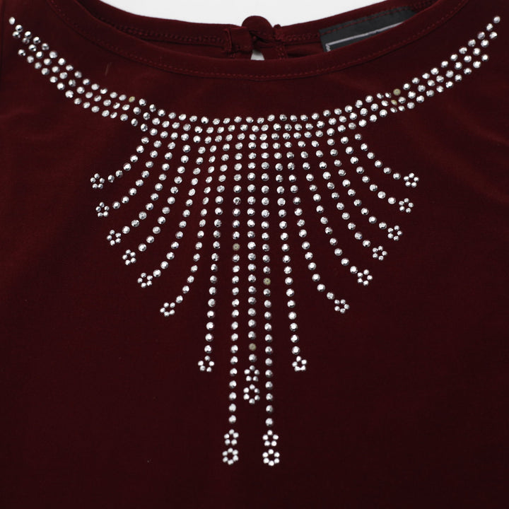Y2K Ladies Vixen Burgundy Asymmetric Hanky Hem Sleeveless Top