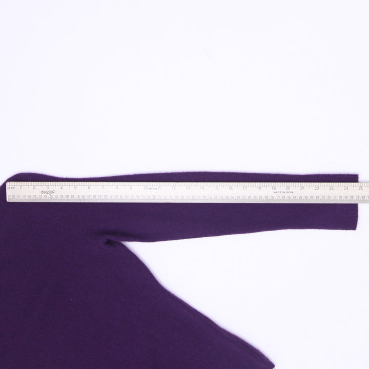 Ladies Charter Club 2 Ply 100%Cashmere Purple Turtle Neck Sweater Size M